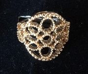 New Badgley Mischka Reticulated Gold Ring
