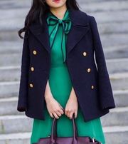 J. Crew Double Cloth wool blend pea coat