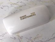 DIANE VON FURSTENBERG WHITE EYE GLASS CASE