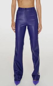 CULTNAKED Killa Faux Leather Trouser Pant Purple SMALL Straight Long NEW