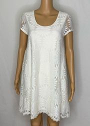 Kimchi Blue Floral Lace Trapeze Dress UO Ivory Med