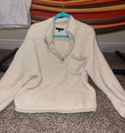 Cream Half Zip Pullover 