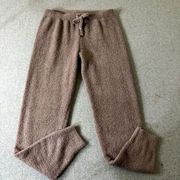 Cupcakes & Cashmere Womens Pants Size S Teddy Jogger Brown Soft Preppy Comfy