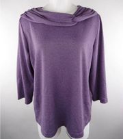 Blair heather twisted ruched sweater pullover M