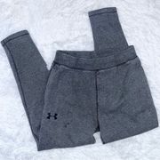 Women’s Gray Fitted ColdGear Sweatpants Large