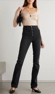 Reformation Peyton Zip Ultra High Rise Bootcut Jeans