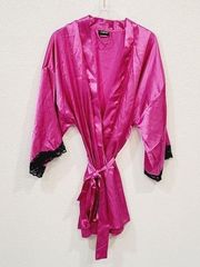 FREDERICKS Of Hollywood Robe Ties Closed Pink Satin
