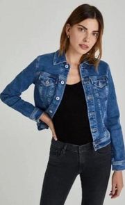 AG Adriano Goldschmied Medium Wash Robin Trucker Jeans Jacket S