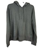 Factory Gray Hoodie with Snaps at the Bottom Women’s Size Medium