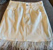 Adorable size S cloud ten white denim skirt. Great condition.