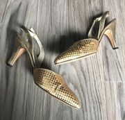 St. John gold made in Italy singleback 2” Heels