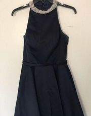 navy blue short formal/prom dress