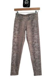 NOLI Snake Skin Print Workout Leggings with Shimmery Silver Size Small