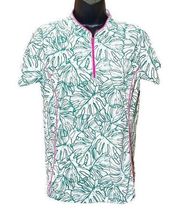 NWT  Small Tropic Linear Palm SS Polo Golf Shirt NEW