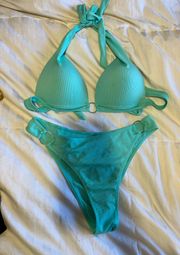 Turquoise / Teal Two Piece Bikini Set