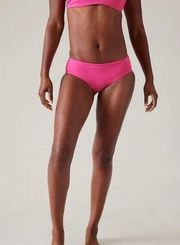 New Athleta L Clean Full Bikini Bottom in Tulip Pink Large