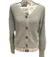 Sincerely Jules Light Green Button Front Cardigan Sweater Women's US L NWT