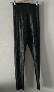 Commando Faux Leather Black Legging