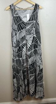 Soft Surroundings Miami Beach Maxi Dress Size Small Tropical Vacation Crinkle