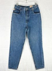 LawMan  Vintage Western Tapered Leg Mom Jeans Size 4 Medium Wash Rigid Denim