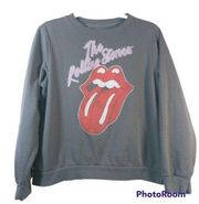 Rolling Stones Logo Graphic Sweatshirt - Heather Gray  Size L