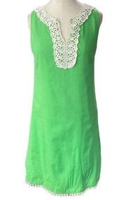 MUDPIE Green cotton shift dress Size small