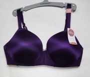 Cacique Wire Free Bra Womens Size 32C Purple