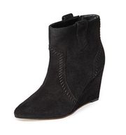 Rebecca Minkoff Bianca Wedge Booties Black Suede