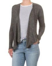 Artisan NY Fly Away Linen Cardigan Sweater Open Front Gray Lightweight Size L