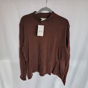 Vintage Studio Works Brown Heavy Mockneck Long Sleeve Women's Sweater Size XL