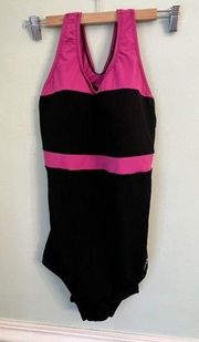 Ocean Racing by Color Block Performance Back One Piece Swimsuit DOLFIN 12