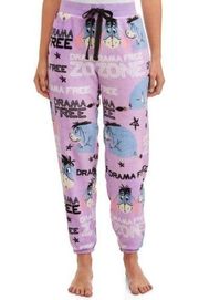 Disney  Eeyore Women's Plus Sleep Jogger Pant size 2X purple pajamas pjs fleece