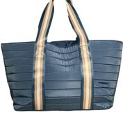 Adrienne Vittadini Blue Canvas Sport Tote