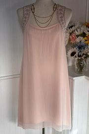 Pink Sleeveless Shift Dress By Cato