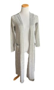 NWT Womens  Elegant Gold Foil Heart Sarah Sweater Cardigan Duster - Sz XS