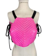 Dolls Kill Club Exx Rude Awakening Vest Pink Size Small NWOT