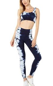 Anthropologie Electric & Rose Blue Tie Dye Sunset High Rise Legging Small