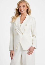 GUESS FACTORY Lauren Blazer In White