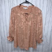 Womens Size S Moon River Chiffon Blouse NWOT