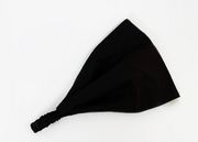 Sleek lightweight black cotton wide headband.