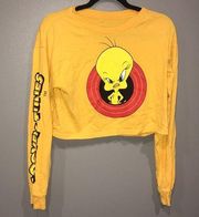 Looney Tunes Cropped Long Sleeve Size Small