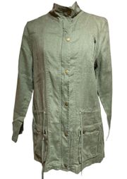 100% Linen Utility Jacket, Medium