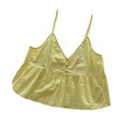 Abound Y2K Babydoll Spaghetti Strap Crop Tank Top Yellow XL