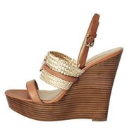 Beatriz Gold Strap Platform Sandals