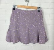 Hollister Ultra High Rise Lilac Dainty Floral Skort Size S