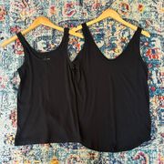 lot of 2 black tank tops