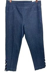 NWT Soft Surroundings Pull-On Straight Leg Capri Jeans M (10-12)