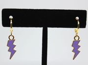 Boutique Purple Lightning Bolt Earrings