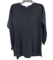 Charlotte Russe Women’s Black Dolman Oversized V-Neck Knit Sweater Medium