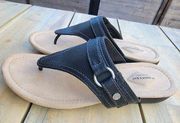 St. John's Bay Flex Form Black Sandals Size 9 New